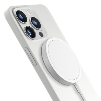 Apple iPhone 14 Pro Max - 3mk Hardy silikonové pouzdro MagCase bílé