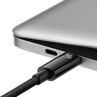 Kabel USB C - USB C 480Mb/s 240W 2m Baseus Tungsten Gold CAWJ040101 - černý