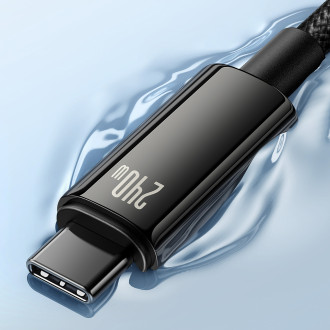 Kabel USB C - USB C 480Mb/s 240W 2m Baseus Tungsten Gold CAWJ040101 - černý