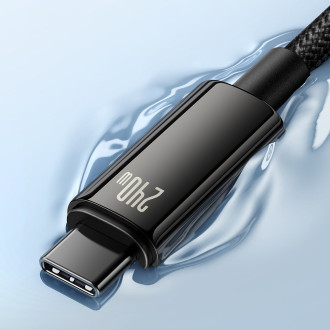Kabel USB C - USB C 480Mb/s 240W 1m Baseus Tungsten Gold CAWJ040101 - černý