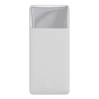 Baseus Bipow rychlonabíjecí power banka 20000mAh 15W bílá (Overseas Edition) + USB-A - Micro USB kabel 0,25m bílý (PPBD050102)