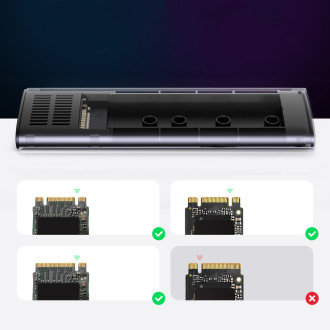 Ugreen M.2 SSD Drive Enclosure USB 3.2 Gen 2 (SuperSpeed USB 10 Gbps) šedá (CM400 90264)