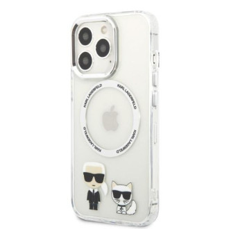 Karl Lagerfeld KLHMP13LHKCT iPhone 13 Pro / 13 6,1&quot; pevné pouzdro průhledné Karl &amp; Choupette Aluminium Magsafe
