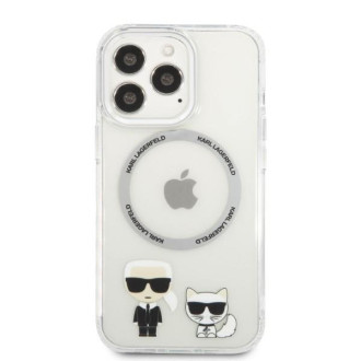 Karl Lagerfeld KLHMP13LHKCT iPhone 13 Pro / 13 6,1&quot; pevné pouzdro průhledné Karl &amp; Choupette Aluminium Magsafe