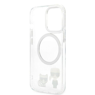 Karl Lagerfeld KLHMP13LHKCT iPhone 13 Pro / 13 6,1&quot; pevné pouzdro průhledné Karl &amp; Choupette Aluminium Magsafe