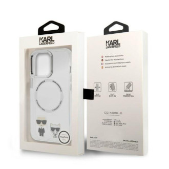 Karl Lagerfeld KLHMP13LHKCT iPhone 13 Pro / 13 6,1&quot; pevné pouzdro průhledné Karl &amp; Choupette Aluminium Magsafe
