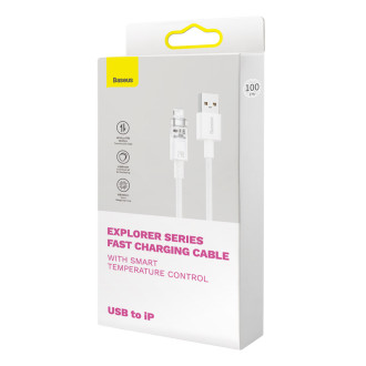 Baseus Explorer Series kabel USB - Lightning 2,4A 2 m bílý (CATS010102)