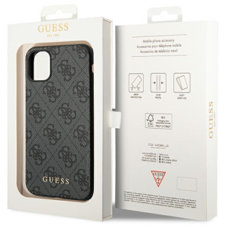 Guess GUHCN61G4GG iPhone 11 6,1&quot; / Xr šedý/šedý pevný obal 4G Collection