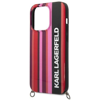 Karl Lagerfeld KLHCP14XSTSTP iPhone 14 Pro Max 6.7 &quot;hardcase pink / pink Color Stripes Strap