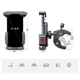 Držák telefonu na motorku, kolo, kočárek - Joyroom JR-ZS265u