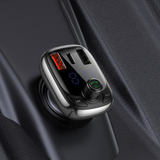 Bluetooth vysílač / nabíječka do auta Baseus S-13 (Overseas Edition) - černá