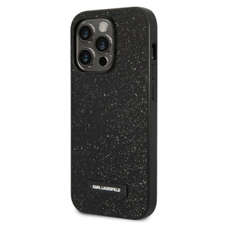 Karl Lagerfeld KLHCP14LG2ELK iPhone 14 Pro 6.1 &quot;hardcase black / black Glitter Plaque Logo