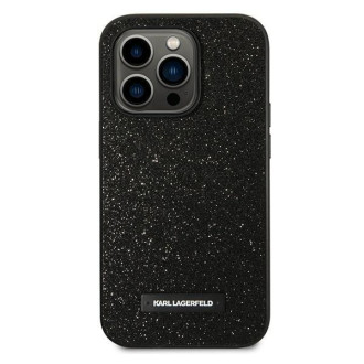 Karl Lagerfeld KLHCP14LG2ELK iPhone 14 Pro 6.1 &quot;hardcase black / black Glitter Plaque Logo