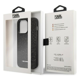 Karl Lagerfeld KLHCP14XG2ELK iPhone 14 Pro Max 6.7 &quot;hardcase black / black Glitter Plaque Logo