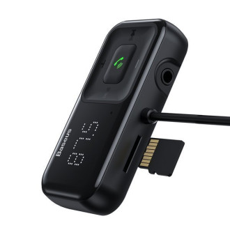 Bezdrátový Bluetooth FM vysílač s nabíječkou Baseus S-16 (Overseas edition) - černý