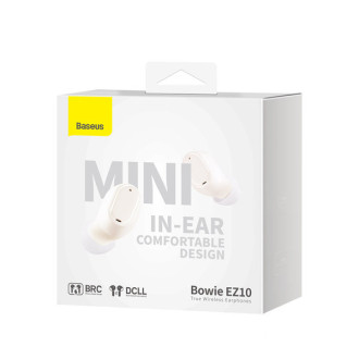 Bezdrátová sluchátka Baseus Bowie EZ10 TWS Bluetooth 5.3 - bílá