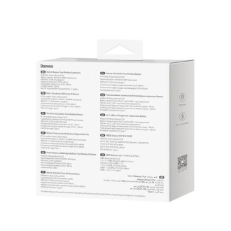 Bezdrátová sluchátka Baseus Bowie EZ10 TWS Bluetooth 5.3 - bílá