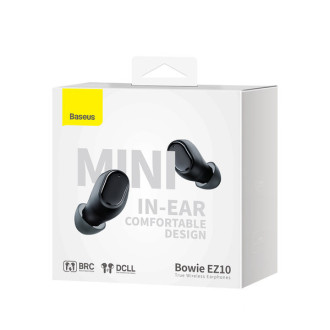Bezdrátová sluchátka Baseus Bowie EZ10 TWS Bluetooth 5.3 - černá