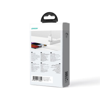 Joyroom JR-TCF05 20W USB-C / USB-A Rychlá dvouportová nástěnná nabíječka – bílá + USB-C – Lightning 1m
