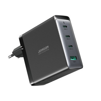 Rychlonabíječka GaN 140W 3 x USB-C / USB-A Joyroom JR-TCG05EU - černá + USB-C kabel - USB-C 240W 1,2m