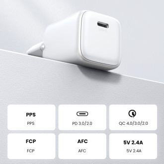 Rychlonabíječka GaN USB C 30W PD Ugreen Nexode Mini - bílá