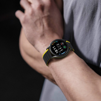 Univerzální magnetický řemínek Samsung Galaxy Watch 6 Pro/6/6 Classic/5 Pro/5/5 Classic Dux Ducis řemínek (20mm LD verze) – černá/žlutá