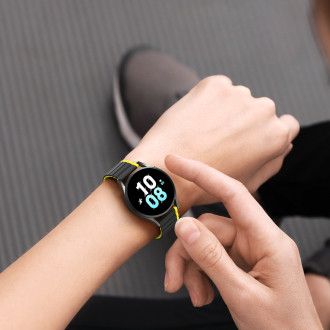 Univerzální magnetický řemínek Samsung Galaxy Watch 6 Pro/6/6 Classic/5 Pro/5/5 Classic Dux Ducis řemínek (20mm LD verze) – černá/žlutá