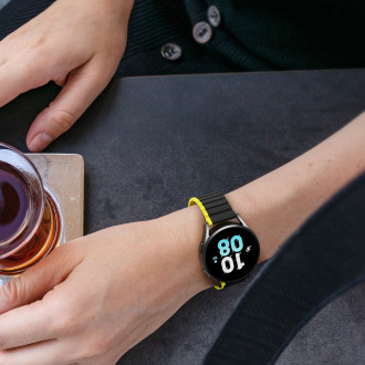 Univerzální magnetický řemínek Samsung Galaxy Watch 6 Pro/6/6 Classic/5 Pro/5/5 Classic Dux Ducis řemínek (20mm LD verze) – černá/žlutá