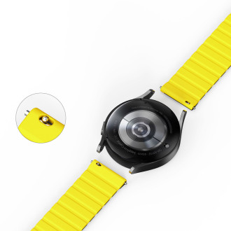 Univerzální magnetický řemínek Samsung Galaxy Watch 6 Pro/6/6 Classic/5 Pro/5/5 Classic Dux Ducis řemínek (20mm LD verze) – černá/žlutá