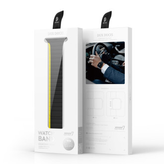 Magnetický řemínek Apple Watch SE, 8, 7, 6, 5, 4, 3, 2, 1 (41, 40, 38 mm) Dux Ducis řemínek (verze LD) – černý/žlutý