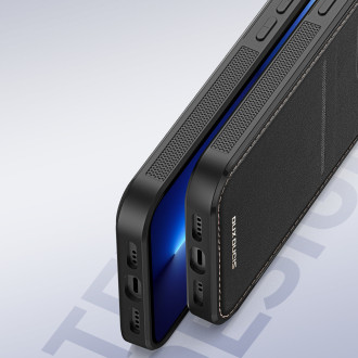 Pouzdro 3 v 1 pro iPhone 13 Pro s peněženkou MagSafe Wallet RFID Blocking Stand Dux Ducis Rafi Mag - Black
