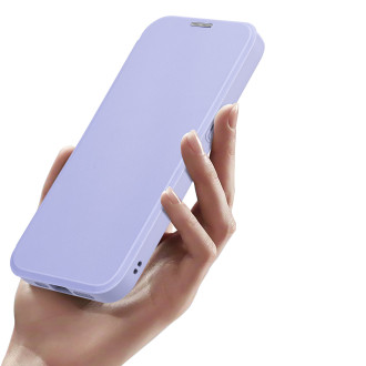 Magnetické flipové pouzdro MagSafe iPhone 15 Pro Dux Ducis Skin X Pro – fialové
