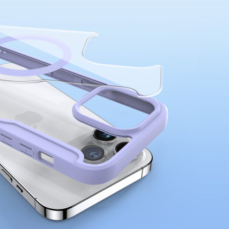 Magnetické flipové pouzdro MagSafe iPhone 15 Pro Dux Ducis Skin X Pro – fialové