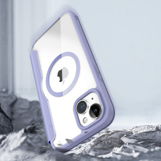 Dux Ducis Skin X Pro Magnetic Flip MagSafe Case iPhone 15 Plus – fialové