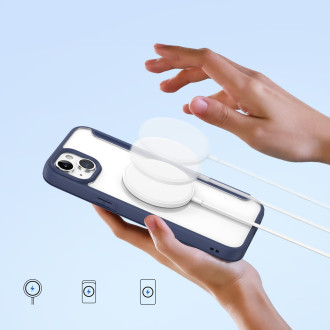 Dux Ducis Skin X Pro Magnetic Flip MagSafe Case iPhone 15 Plus – modré