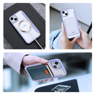 Dux Ducis Skin X Pro Magnetic Flip MagSafe Case iPhone 15 – fialové