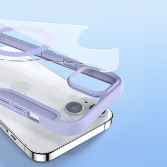 Dux Ducis Skin X Pro Magnetic Flip MagSafe Case iPhone 15 – fialové