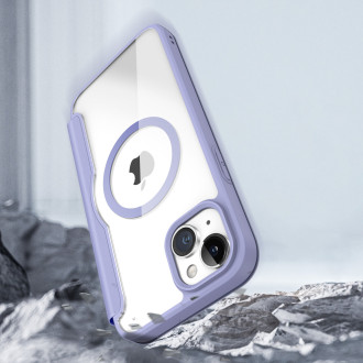 Dux Ducis Skin X Pro Magnetic Flip MagSafe Case iPhone 15 – fialové