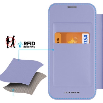 Dux Ducis Skin X Pro Magnetic Flip MagSafe Case iPhone 15 – fialové