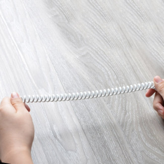 Dudao dlouhý flexibilní kabel AUX mini jack 3,5mm pružina 150cm bílá (L12 bílá)