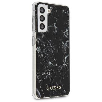 Guess GUHCS21MPCUMABK S21+ G996 černo/černé pevné pouzdro Marble