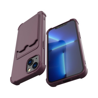 Card Armor Case Pouch Cover For Xiaomi Redmi 10X 4G / Xiaomi Redmi Note 9 Card Wallet Silicone Armor Cover Air Bag Blue