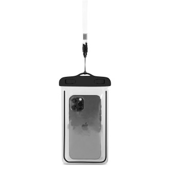 PVC voděodolné pouzdro na telefon se šňůrkou - černé