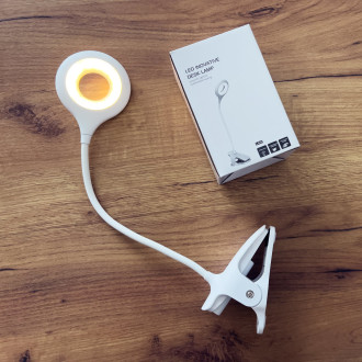 [RETURNED ITEM] Wireless LED reading lamp with clip + black micro USB cable