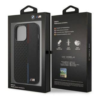 Case BMW BMHCP13XTRTBK iPhone 13 Pro Max 6.7&quot; black/black hardcase M Collection Triangles