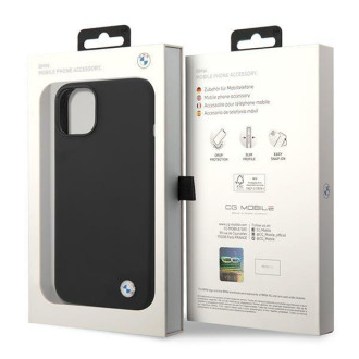 Case BMW BMHCP14MSILBK iPhone 14 Plus 6.7&quot; black/black Silicone Metal Logo