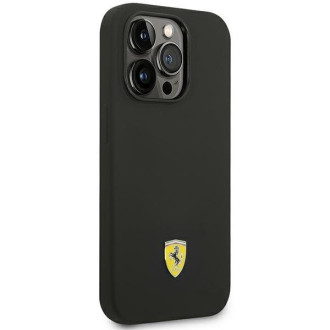 Ferrari FEHCP14LSIBK iPhone 14 Pro 6,1&quot; černo/černé pevné pouzdro silikonové kovové logo