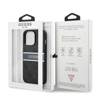 Guess GUHCP13X4GDGR iPhone 13 Pro Max 6.7" grey/grey hardcase 4G Stripe