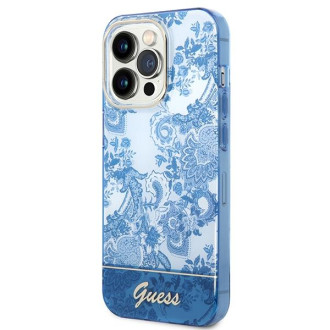 Guess GUHCP14LHGPLHB iPhone 14 Pro 6.1&quot; blue/blue hardcase Porcelain Collection