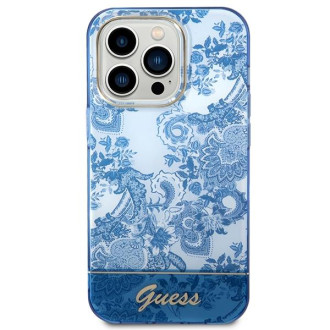 Guess GUHCP14LHGPLHB iPhone 14 Pro 6.1&quot; blue/blue hardcase Porcelain Collection